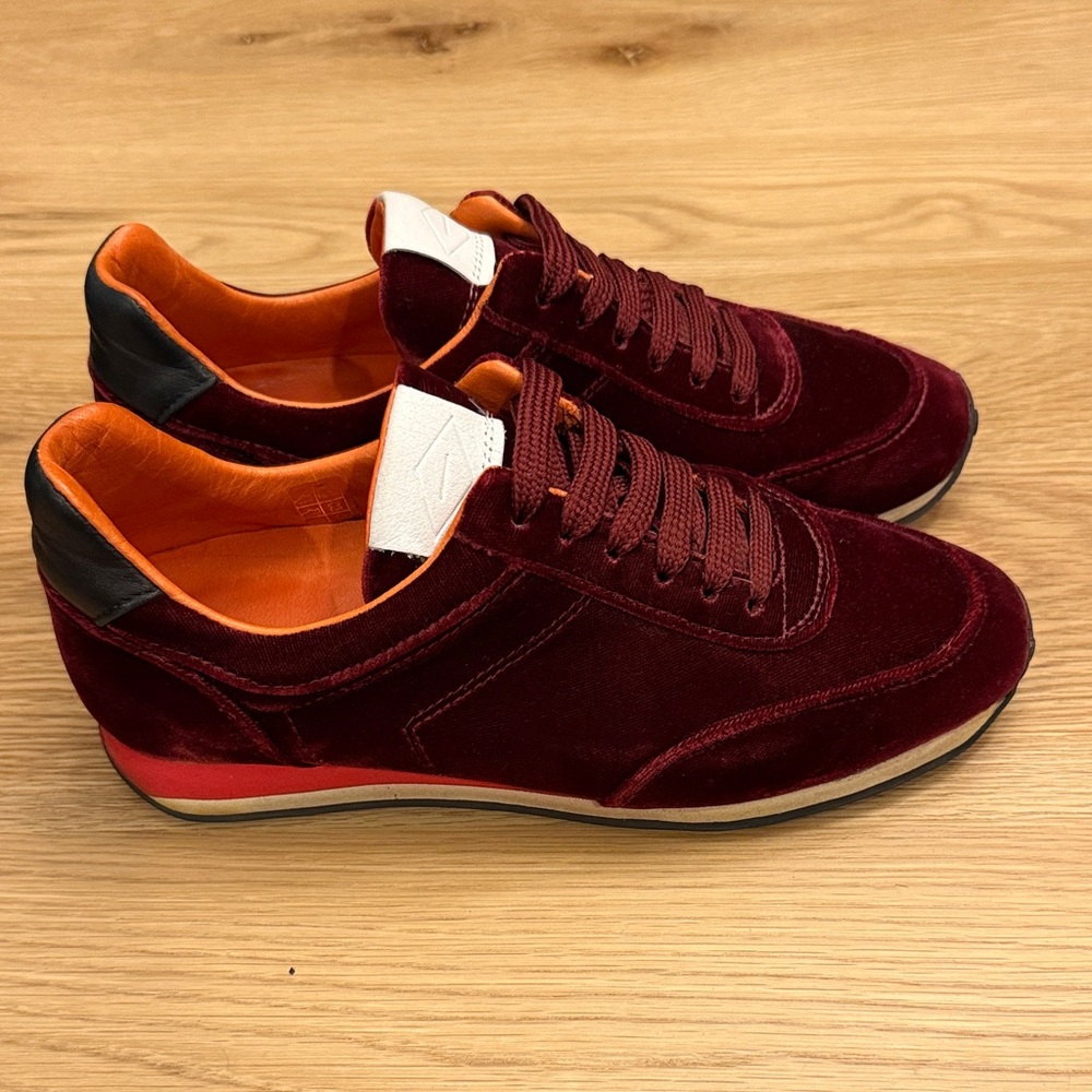 rag & bone Burgundy Velvet Sneakers